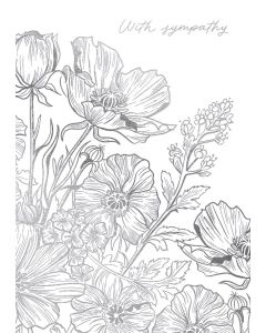 2-osainen kortti The Art File - With Sympathy, flowers