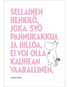 Kohopainettu postikortti Muumi - Pannukakku