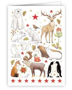 Pakettikortti joulu Quire - Eläimet