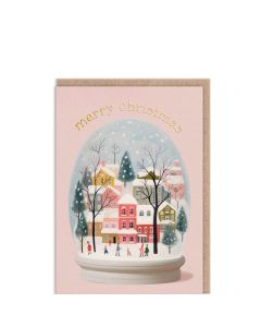 2-osainen joulukortti Ohh Deer - Merry Christmas snow globe