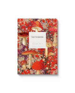 Muistikirja A5 Ohh Deer - Marble Fungi, kärpässienet marmoroidulla pohjalla