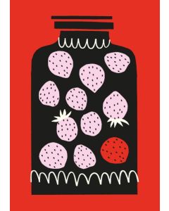 Postikortti Polka Paper - Mansikkahillo