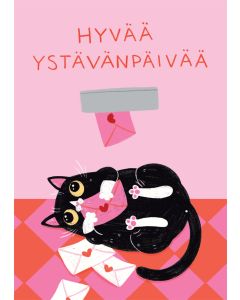 Ystävänpäiväkortti Kaisu Sandberg - Helvi-kissa, Hyvää joulua!