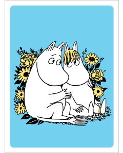 2-osainen kohopainokortti Muumi - Muumipeikko ja Niiskuneiti