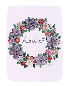 2-osainen äitienpäiväkortti Sari's Artwork - Kranssi, Äidille!