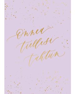 2-osainen kortti Kalligrafiastudio - Onnea tiellesi tähtiin