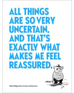 2-osainen kohopainokortti Muumi - Uncertain