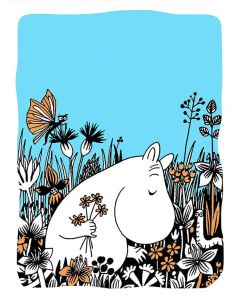 2-osainen kohopainokortti Muumi - Niityllä