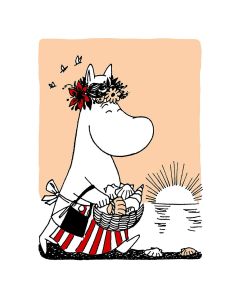 2-osainen kohopainokortti Muumi - Mamma ja simpukat