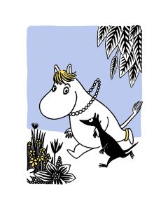 2-osainen kohopainokortti Muumi - Niiskuneiti ja Samu