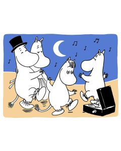 2-osainen kohopainokortti Muumi - Muumiperhe tanssii