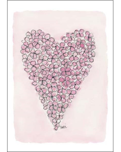 2-osainen kortti Sari's Artwork - Kukkasydän