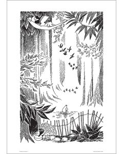 Juliste Putinki Muumi 50x70cm rullattu - Muumipappa metsässä