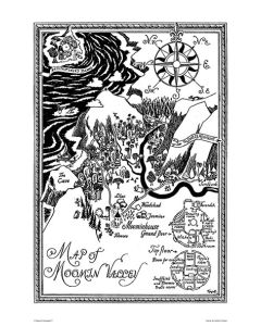 Juliste Putinki Muumi 50x70cm - Muumilaakson kartta ENG