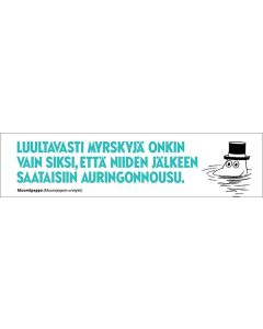 Letterpress kirjanmerkki Putinki Muumi - Muumipappa