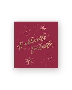 Pakettikortti joulu Putinki Kalligrafiastudio - Rakkaalle tontulle