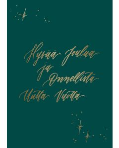 2-osainen kortti joulu Kalligrafiastudio - Hyvää joulua