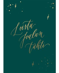 Postikortti joulu Kalligrafiastudio - Loista Joulun Tähti