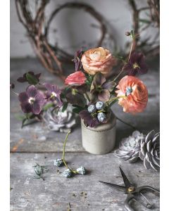 Postikortti joulu Kreetta Järvenpää - Helleborus and Friends 2019