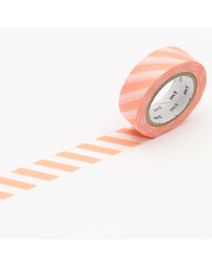 MT masking tape - stripe salmon pink