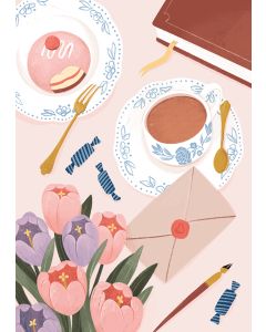 Postikortti Kaisu Sandberg - Leivoskahvit