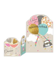 2-osainen kortti Hammond Gower - Onnea ja iloa hääpäivänä