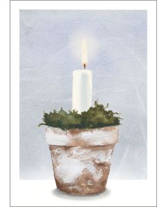 Joulukortti Henna Adel - Kynttilä ruukussa