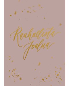 2-osainen kortti joulu Kalligrafiastudio - Rauhallista joulua