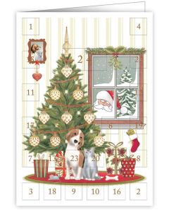 Joulukalenterikortti Quire - Koira ja kissa