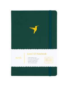 Muistikirja A5 Yop & Tom - Hummingbird, Forest Green
