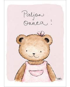 Postikortti Sari's Artwork - Paljon onnea! Nalletyttö