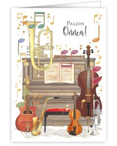 2-osainen kortti Quire - Musiikki, Paljon onnea!