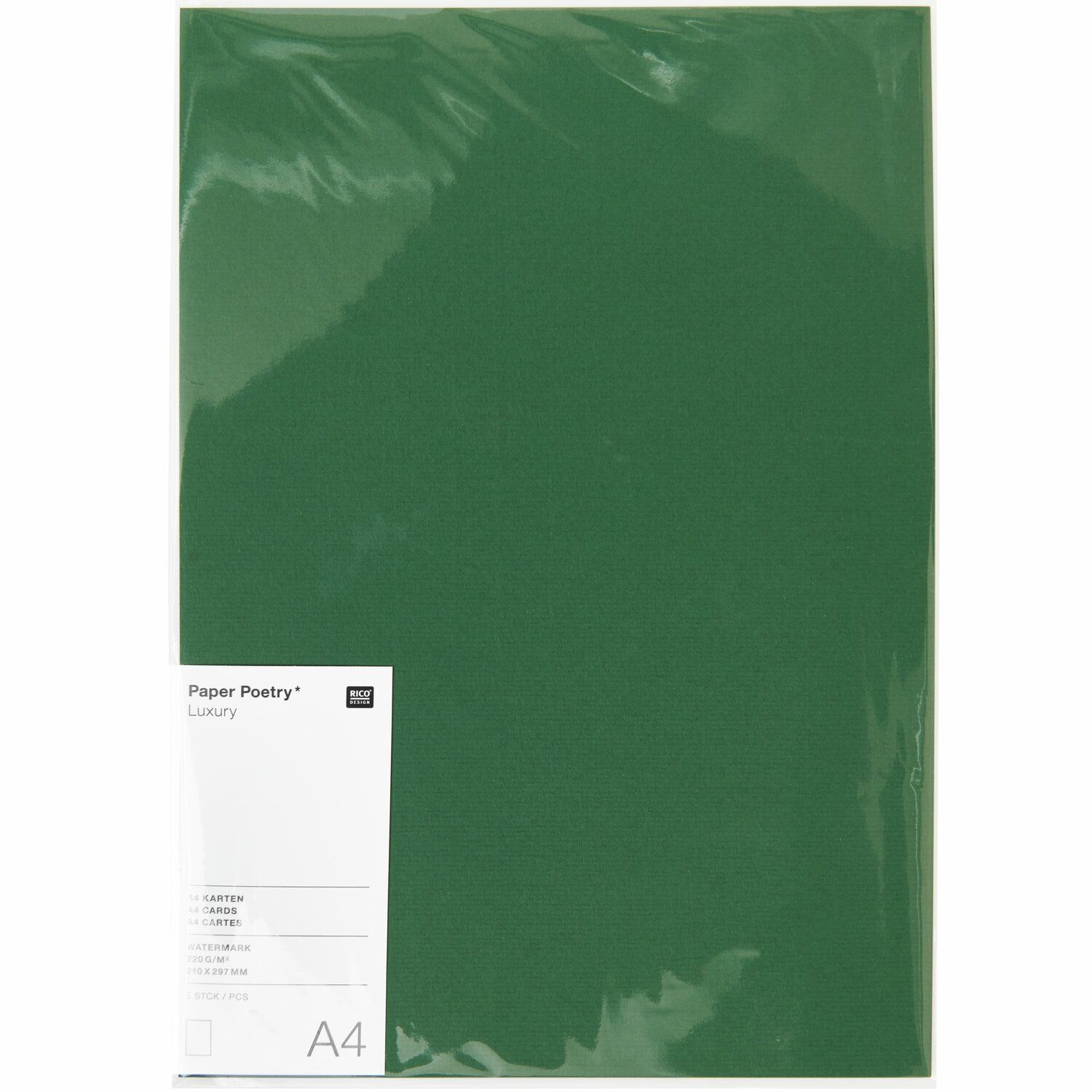 Kartonki 5kp A4 Paper Poetry - Dark green