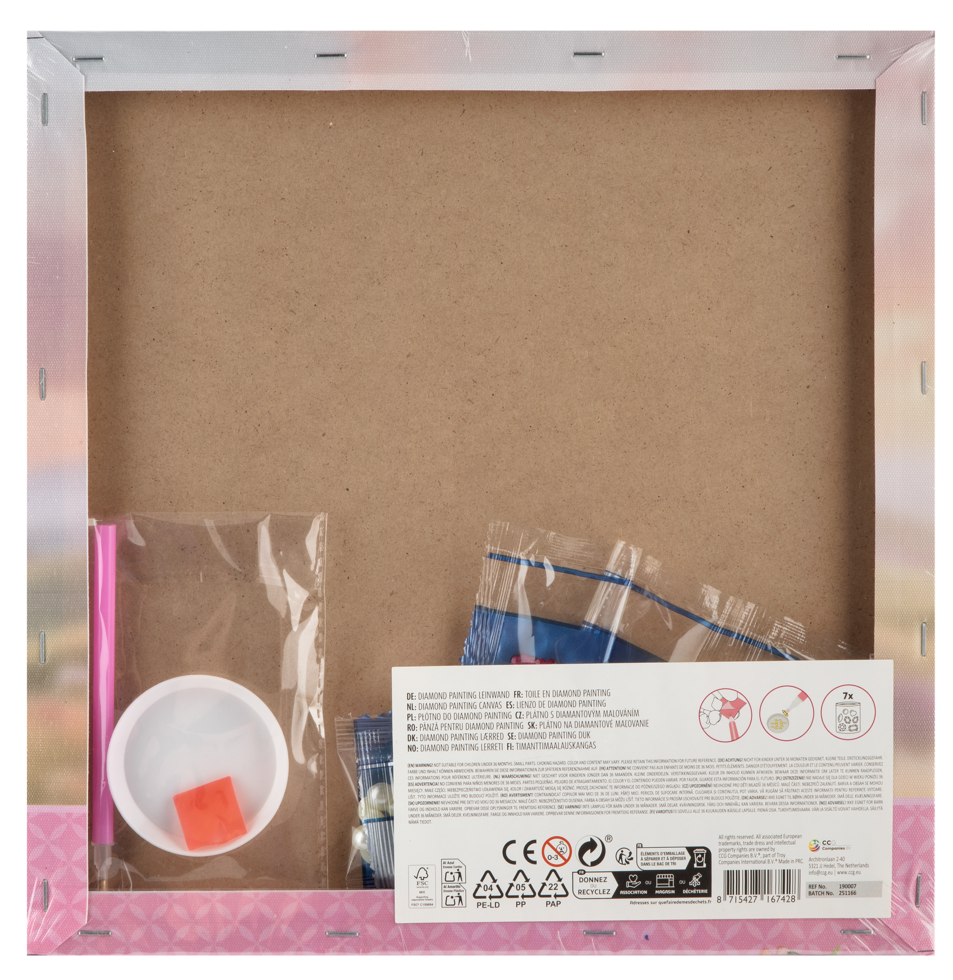 HORSE Diamond Painting on Canvas, half drill, 30 x 30 cm