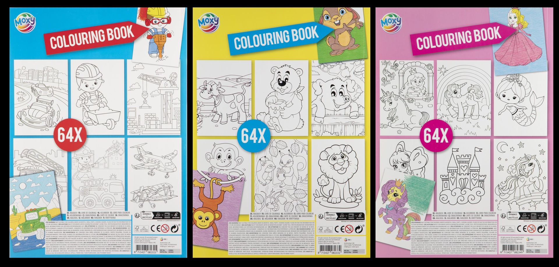 Värityskirja A4 64 sivua, 3 lajitelma