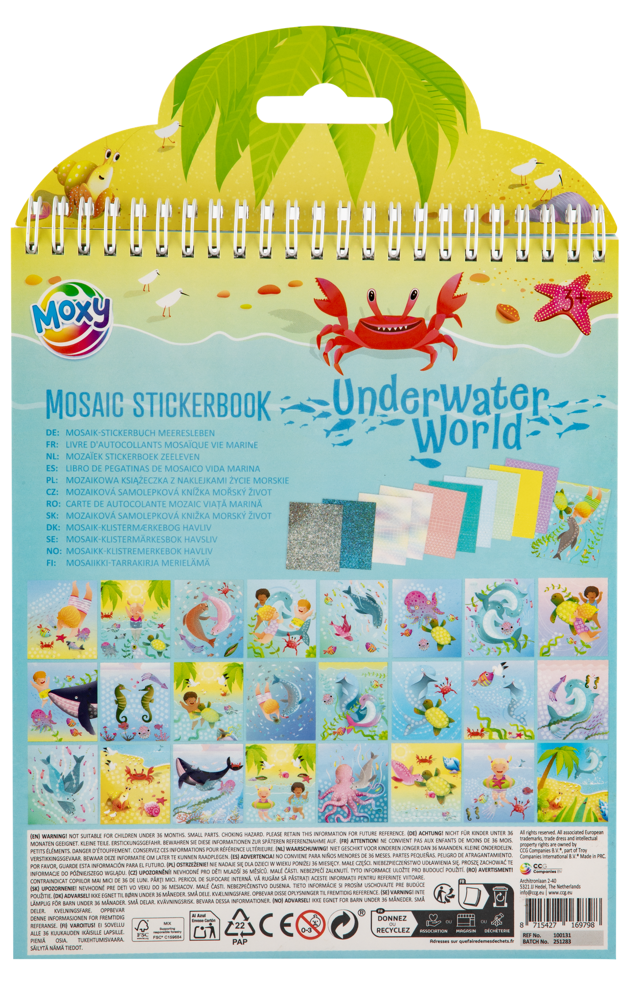 Mosaic Stickerbook Underwaterworld, 24x20cm, 25sh