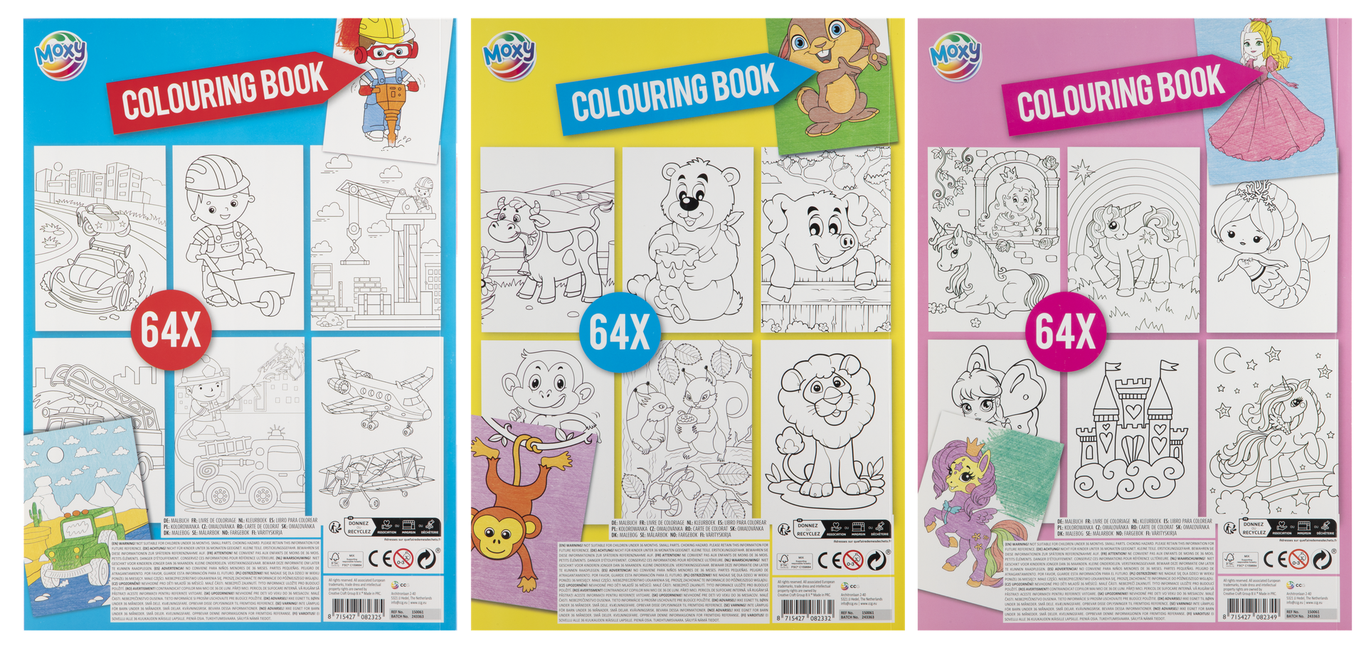 Värityskirja A4 64 sivua, 3 lajitelma