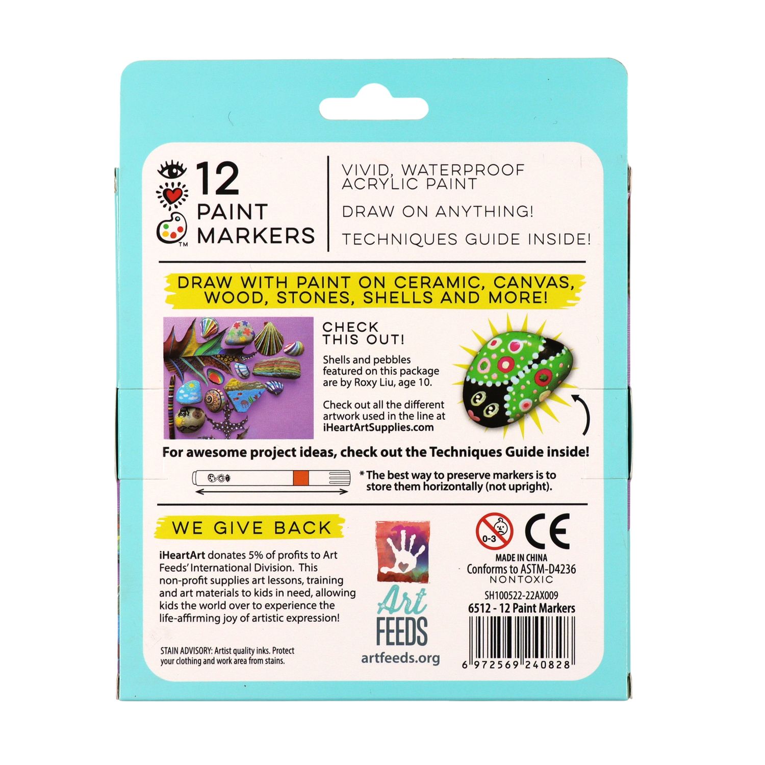 Akryylitussit 12 kpl iHeart perussävyt