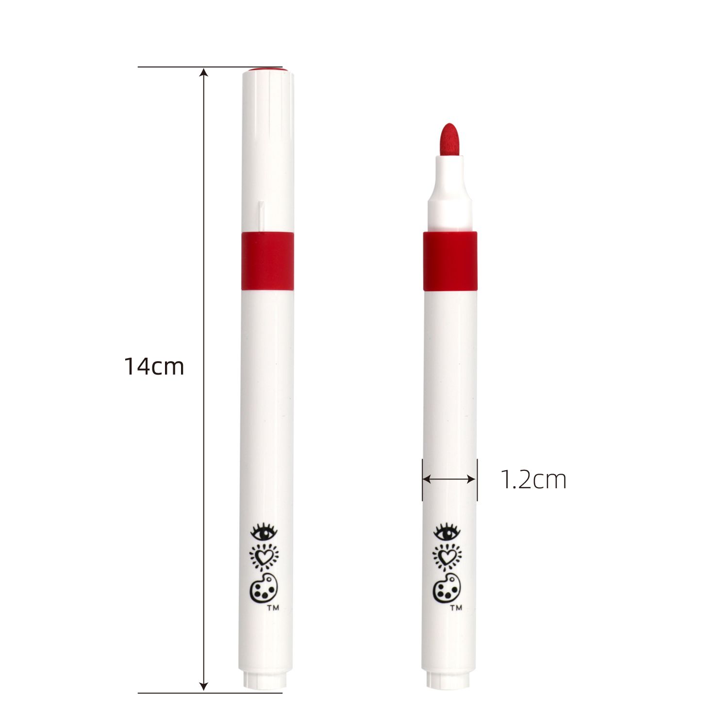 Akryylitussit 12 kpl iHeart perussävyt