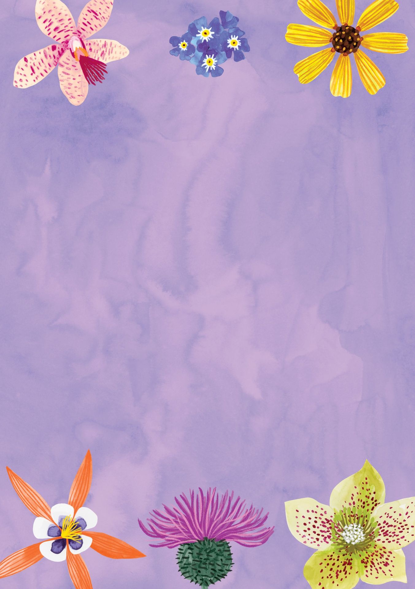 Kirjepaperisetti Roger la Borde - Floral Supernova