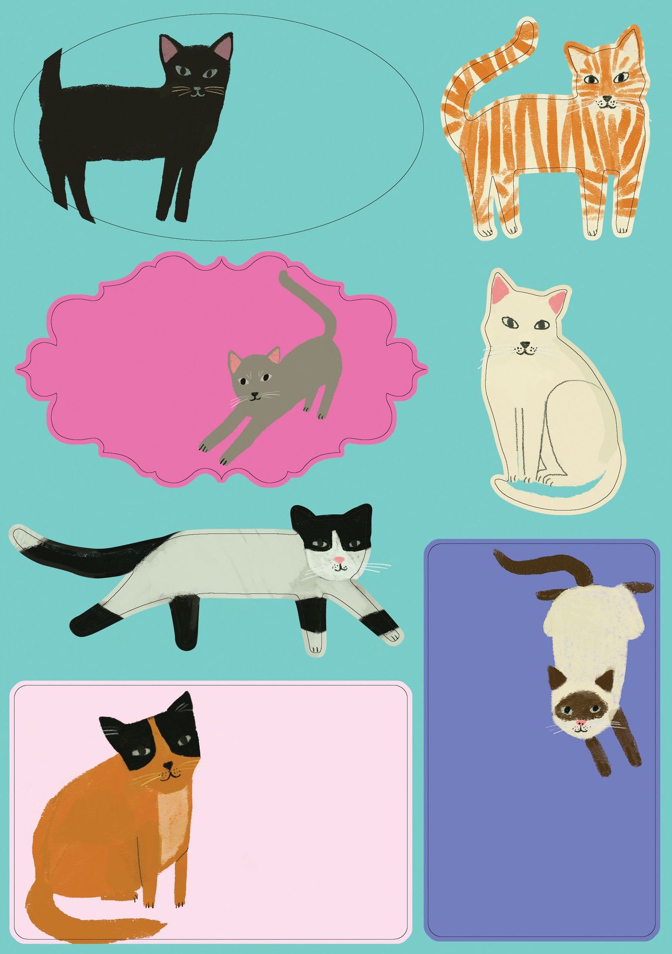 Kirjepaperisetti Roger la Borde - Cat Etticate