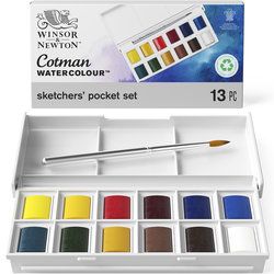 WN Cotman Pocket Sketchers Box 12 x 1/2 nappia, akvarellilajitelma