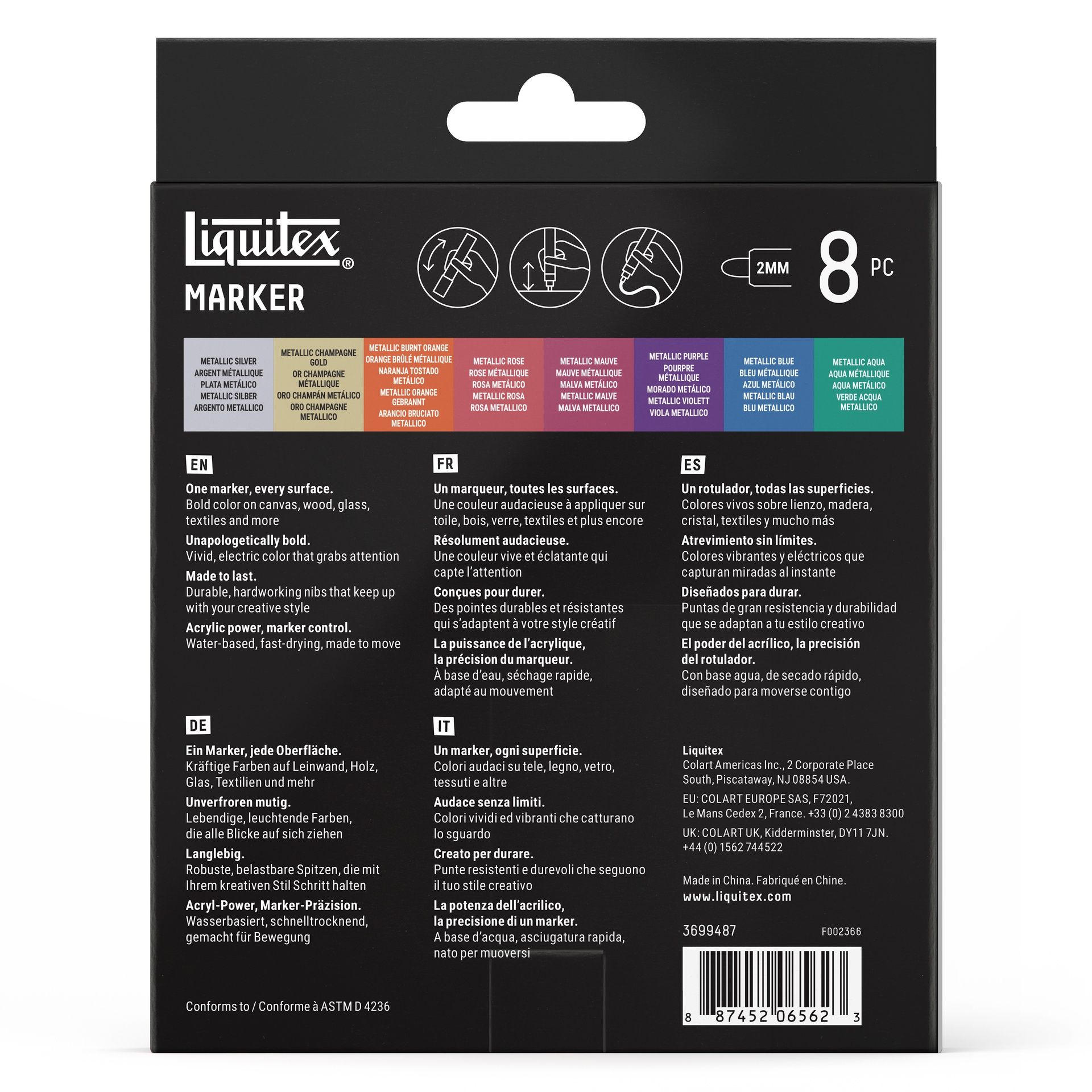 Akryylitussi Liquitex 8X2 mm Metallic