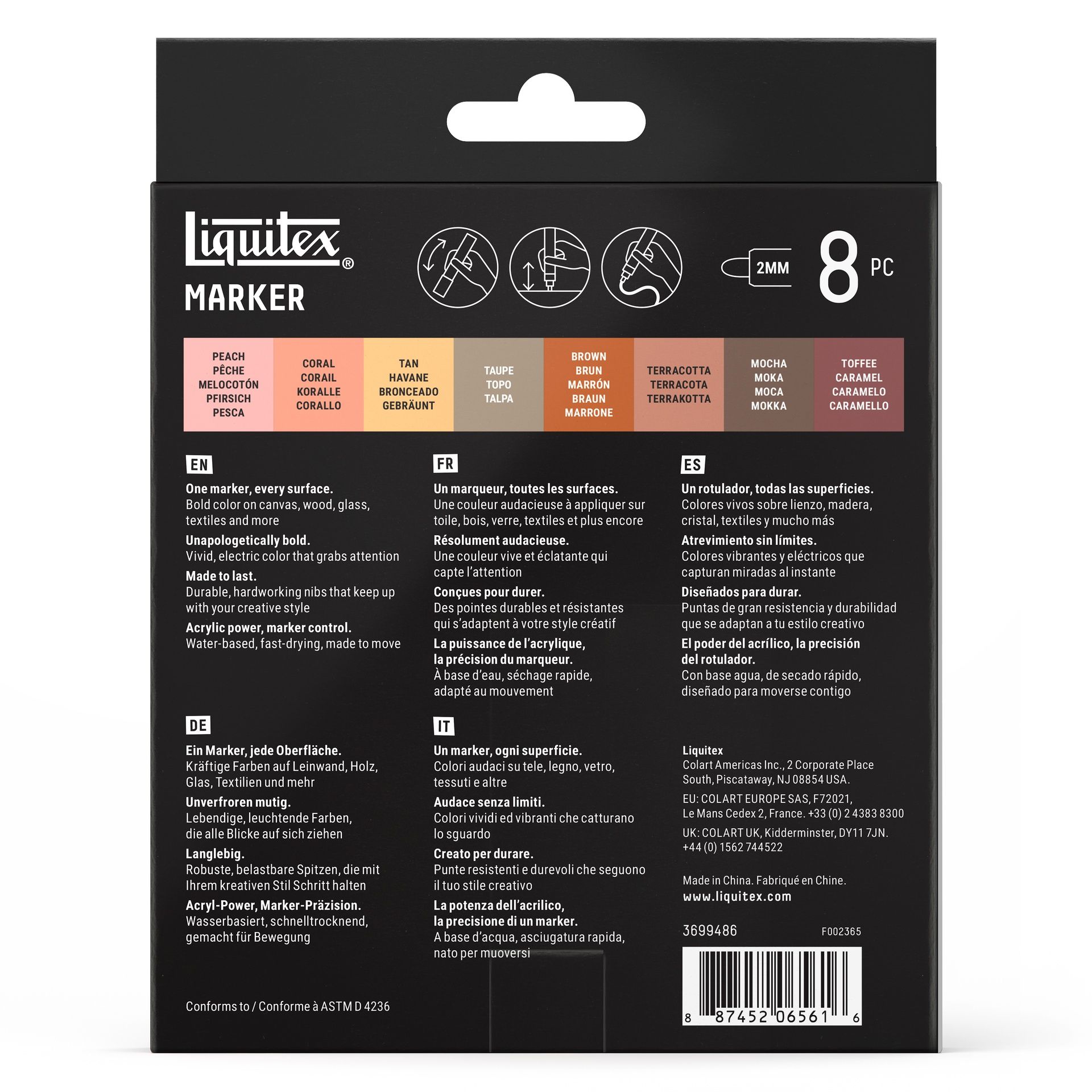 Akryylitussi Liquitex 8X2 mm Portrait