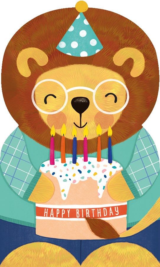 2-osainen kortti The Art File - Leijona ja kakku