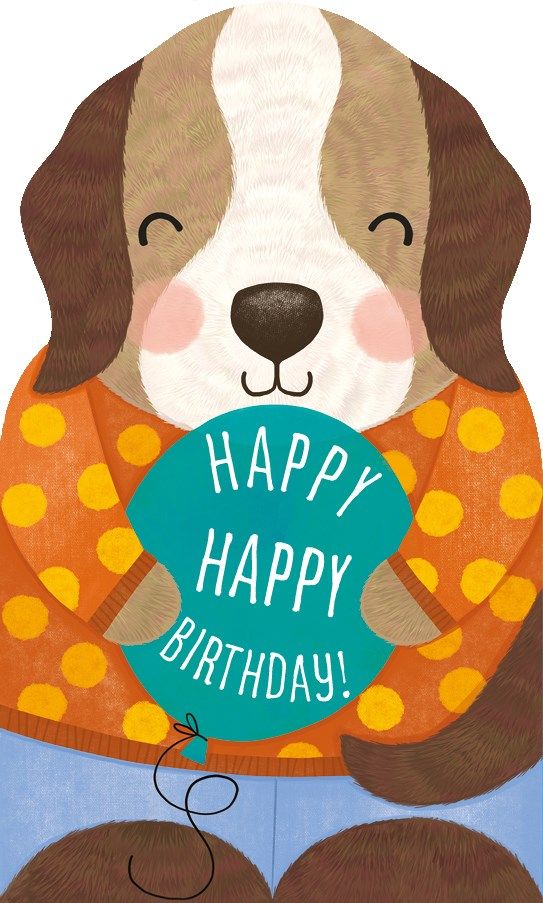 2-osainen kortti The Art File - Koira ja ilmapallo