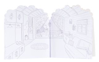 Värityskirja tarroilla - La Grande Famille