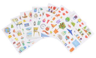 Värityskirja tarroilla - La Grande Famille