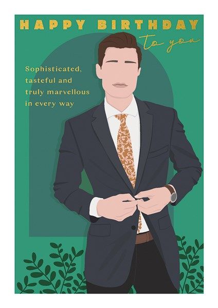 2-osainen kortti The Art File - You the Man Suit