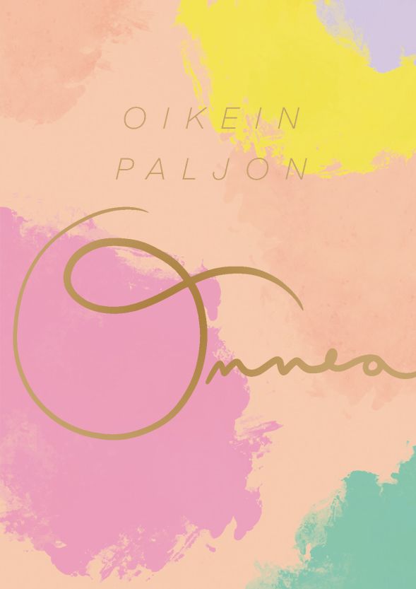 2-osainen kortti Putinki Letters - Oikein paljon onnea